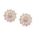 Stunning CZ Studded Flower Studs
