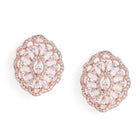 Vintage Bloom Inspired Studs Earrings - Rose Gold