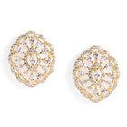 Vintage Bloom Inspired Studs Earrings - Gold