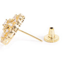 Vintage Bloom Inspired Studs Earrings - Gold