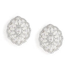 Vintage Bloom Inspired Studs Earrings - Silver