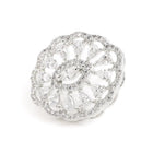 Vintage Bloom Inspired Studs Earrings - Silver