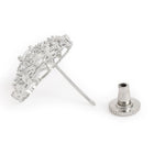 Vintage Bloom Inspired Studs Earrings - Silver