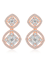 Gilded Grace CZ Drop Earrings