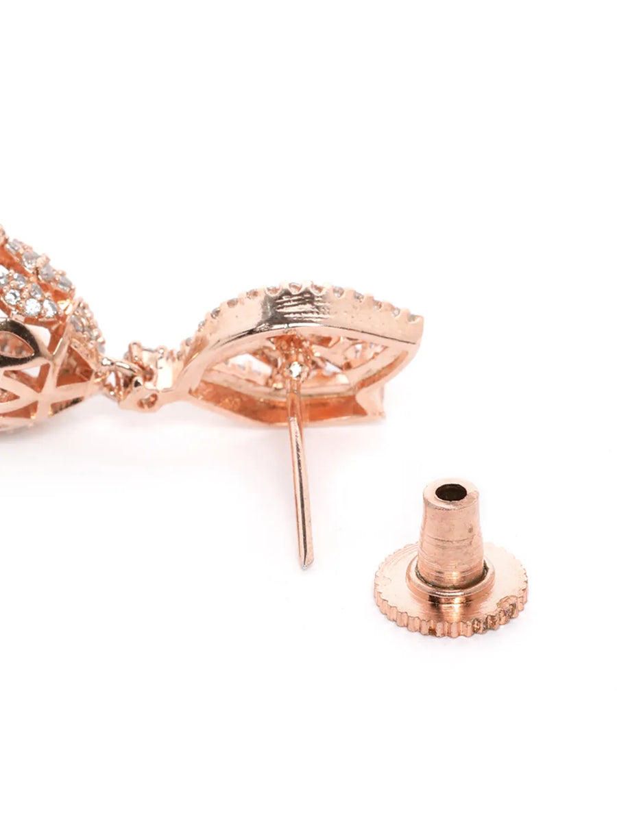 Leaf Jhumka Earrings – Nature-Inspired Elegance | Peora