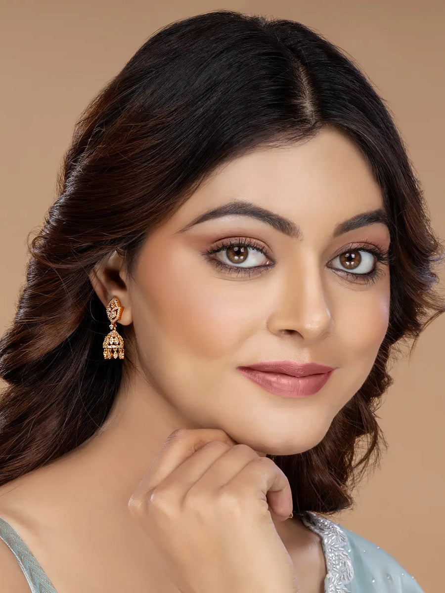 Sparkling Ethnic Style  Jhumka Earrings