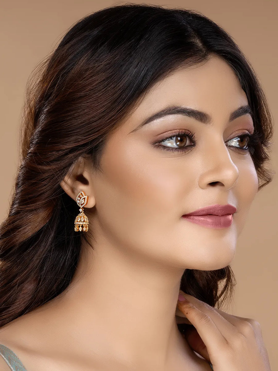 Sparkling Ethnic Style  Jhumka Earrings