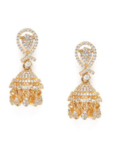 Stunning CZ Embellished Jhumka Earrings