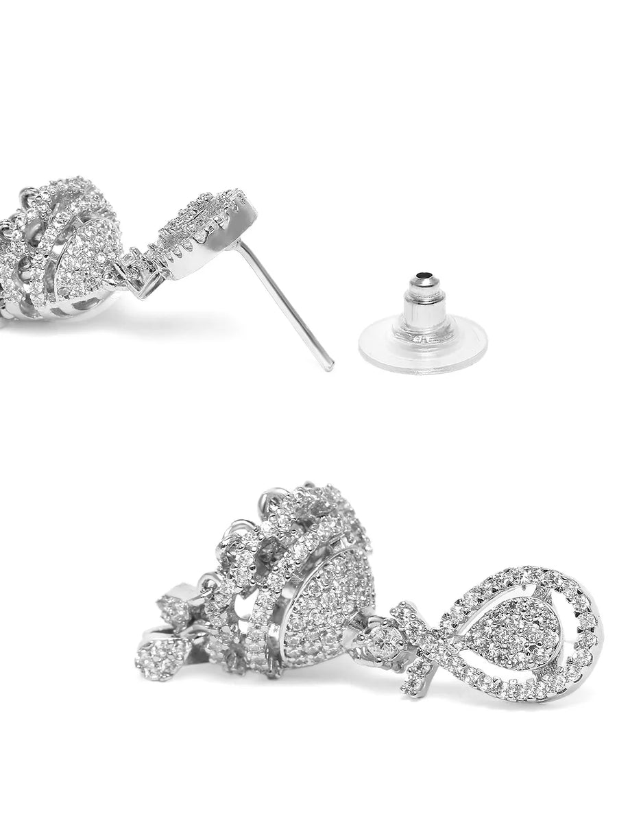 Classic CZ Studded Jhumka Earrings
