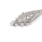 Layered Geometric CZ Drop Earrings - Silver