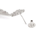 Layered Geometric CZ Drop Earrings - Silver