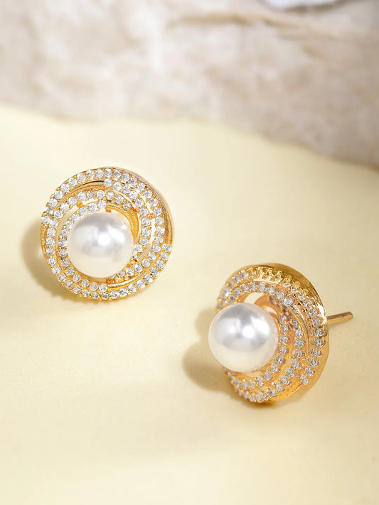 Circle Stud Earrings – Simple & Elegant | Peora