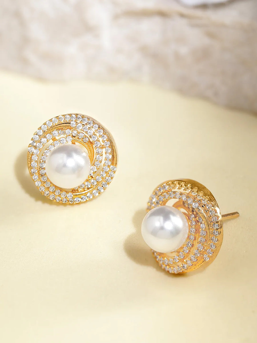 Circle Stud Earrings – Simple & Elegant | Peora
