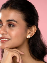 Sparkling Floral CZ Stud Earrings