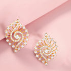 Sparkling Swirl Stud Earrings