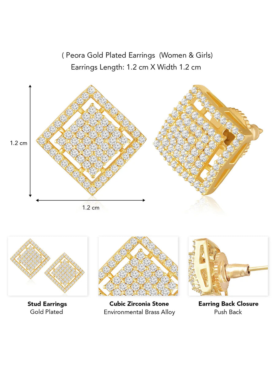 Square Shape Earrings – Modern & Chic Designs | Peora