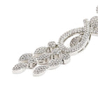 Floral Teardrop CZ Dangler Earrings - Silver