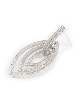 Layered Oval CZ Hoop Drop Earrings