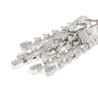 Floral Vine CZ Dangler Earrings - Silver