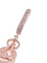 Luxurious Pave CZ Teardrop Earrings - Rose Gold