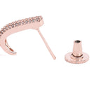 Luxurious Pave CZ Teardrop Earrings - Rose Gold