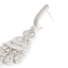 Luxurious Pave CZ Teardrop Earrings - Silver