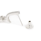 Luxurious Pave CZ Teardrop Earrings - Silver