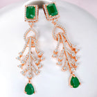 Gleaming CZ & Crystal Drop Earrings