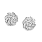 Exquisite CZ Studded Floral Earrings