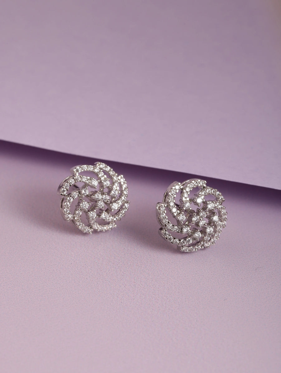 Studded Floral Earrings – Elegant & Feminine Designs | Peora