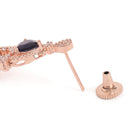 Pear Stone CZ Tassel Drop Earrings - Blue