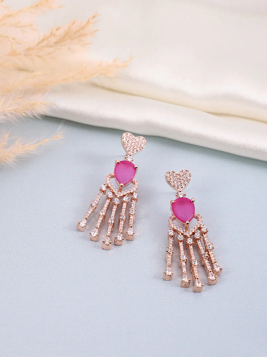 Glam Crystals CZ Dangle Earrings