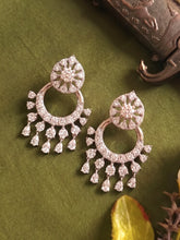 Peora Tara Chandbali CZ Silver Earrings