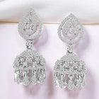CZ Stone Drop Style Jhumka Earrings