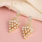 Sparkling CZ Cascade and Floral Earrings