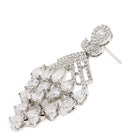 Sparkling CZ Cascade and Floral Earrings