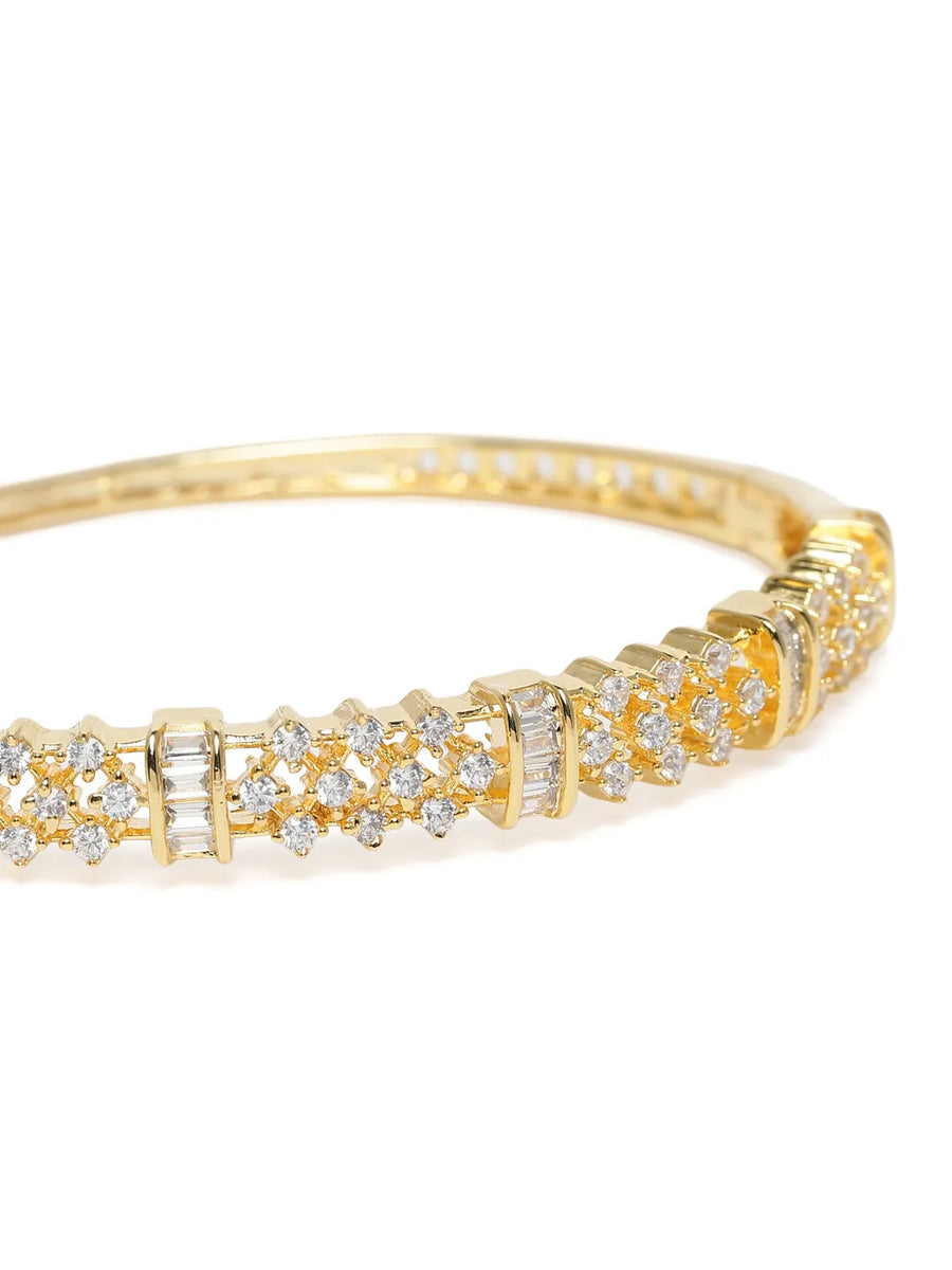 Twinkling Crystal Layered Kada Bangle