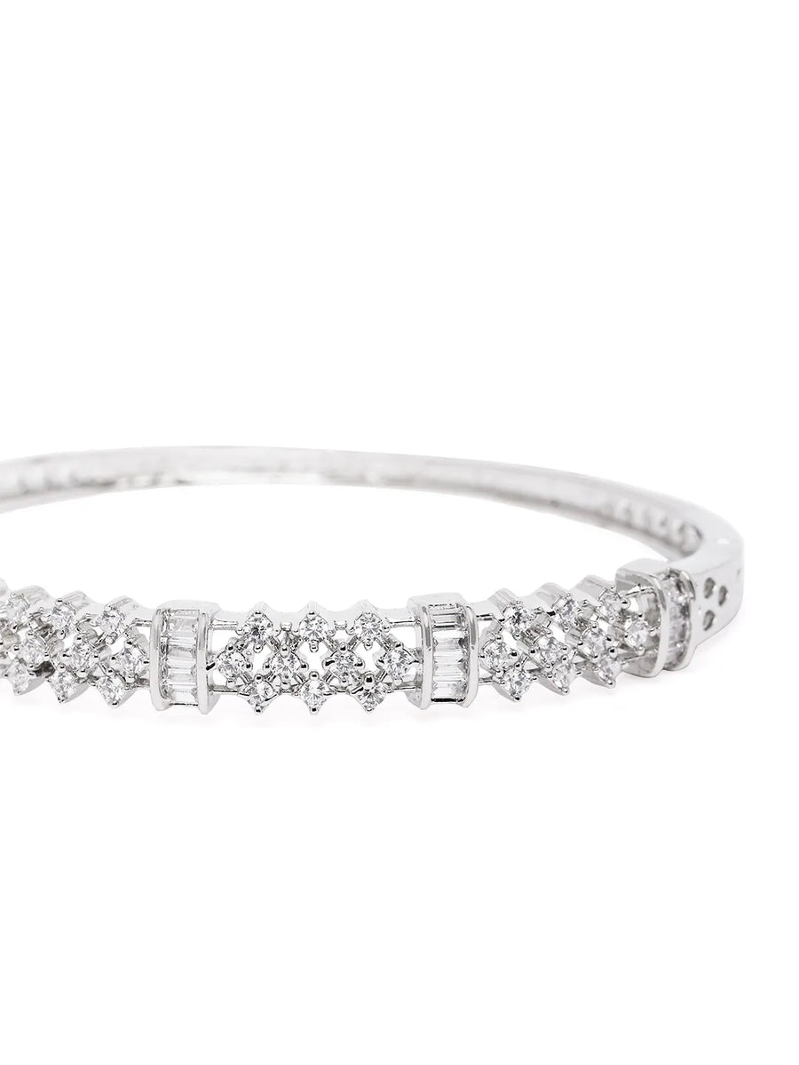 Twinkling Crystal Layered Kada Bangle