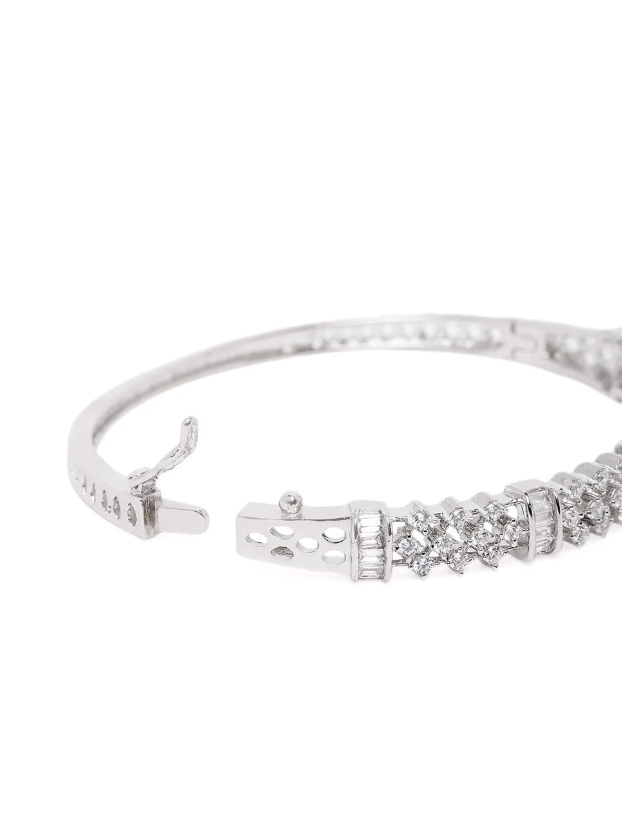 Twinkling Crystal Layered Kada Bangle