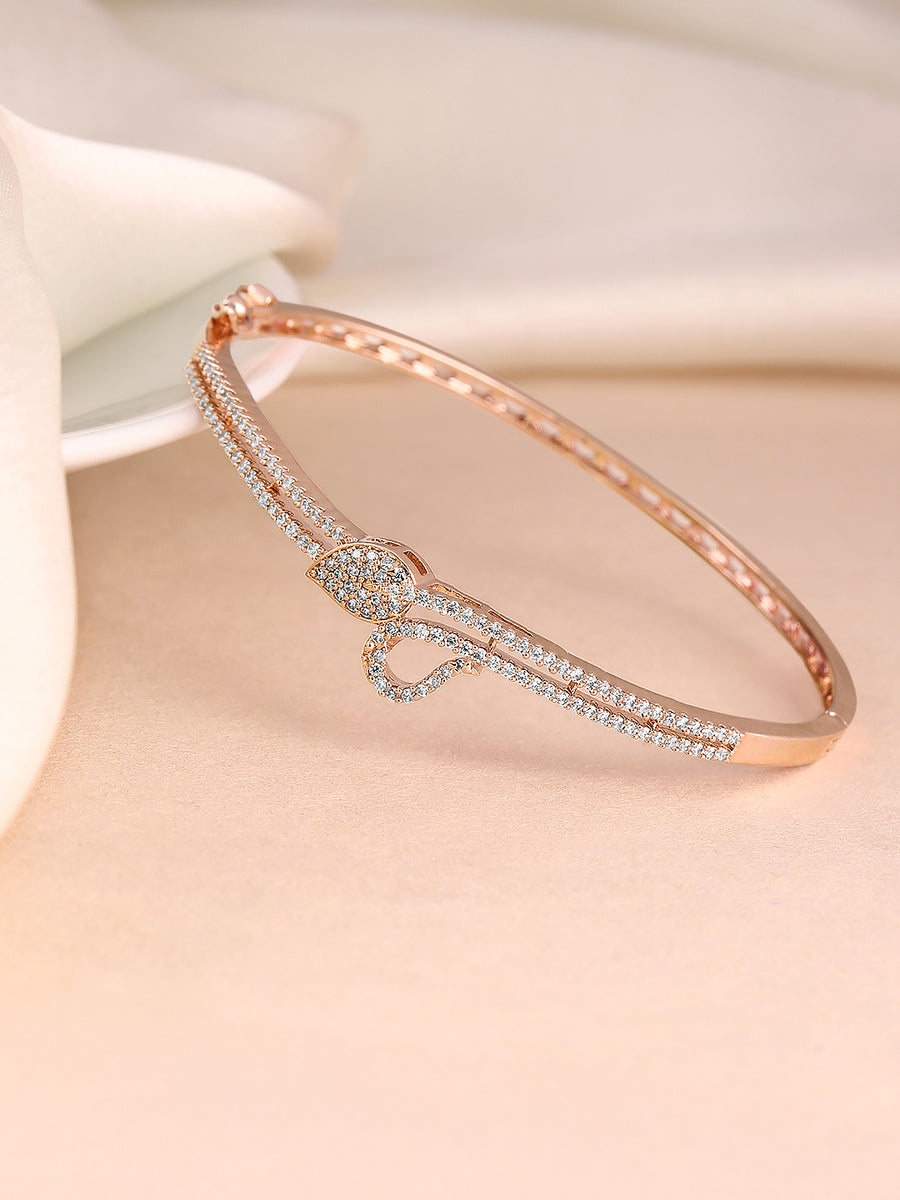 CZ Studded Kada for Every Occasion - Rose Gold
