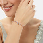 Modern Weave CZ Rose Gold Openable Kada