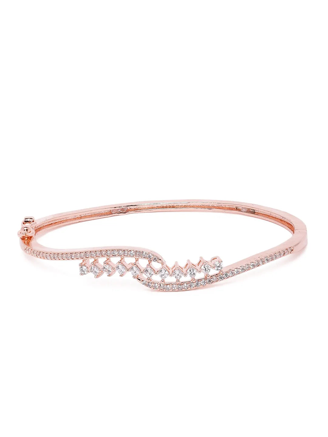 CZ Leaf Trail Openable Kada Bracelet