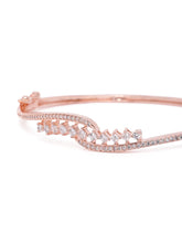 CZ Leaf Trail Openable Kada Bracelet