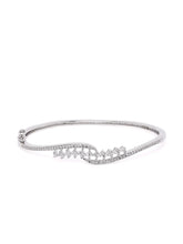 CZ Leaf Trail Openable Kada Bracelet