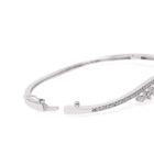 Modern Weave CZ Silver Openable Kada