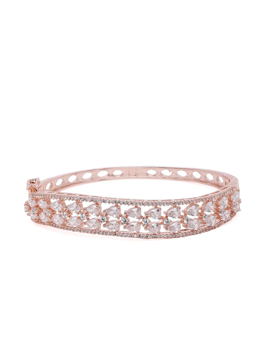 CZ Round Cut Glam Bracelet Kada