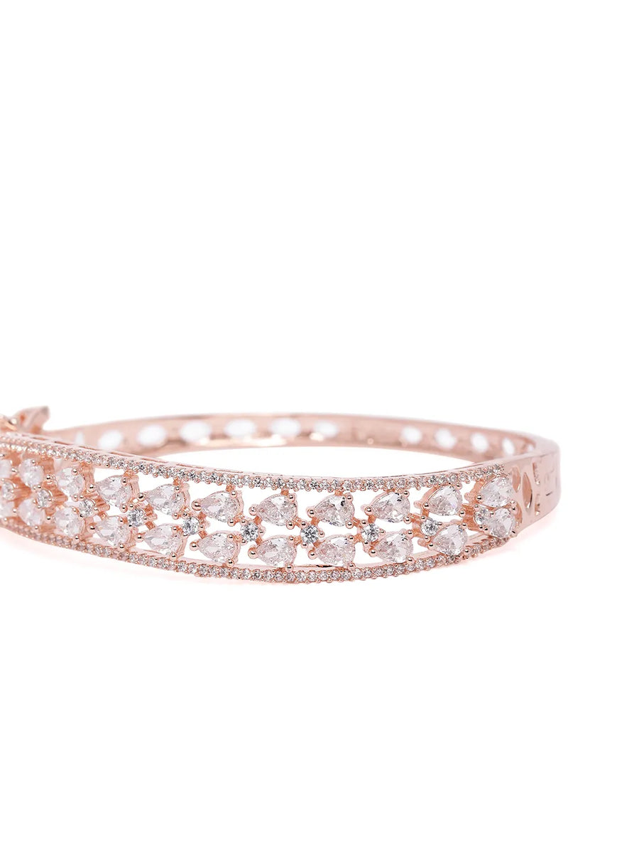 CZ Round Cut Glam Bracelet Kada