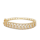 CZ Round Cut Glam Bracelet Kada - Gold