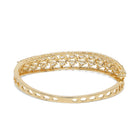 CZ Round Cut Glam Bracelet Kada - Gold