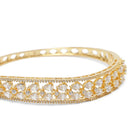 CZ Round Cut Glam Bracelet Kada - Gold